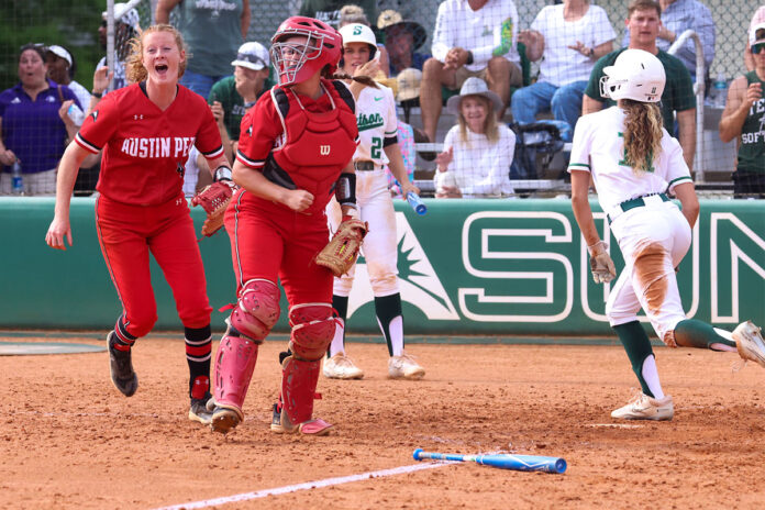 Austin Peay State University Softball advances in ASUN Championship with heart-stopping victory over Stetson. (Alex Allard, APSU Sports Information)