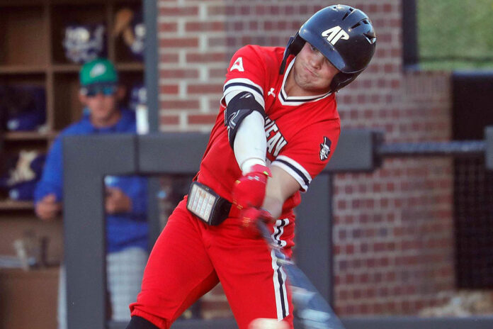 Clayton Gray's first five-RBI outing not enough as North Alabama Lions slip by Austin Peay State University Baseball. (Robert Smith, APSU Sports Information)