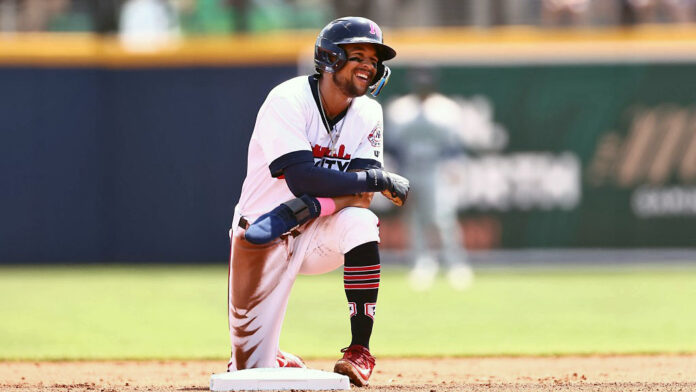 Nashville Sounds outlasts late Gwinnett Stripers rally to work a 6-5 victory in the series finale. (Nashville Sounds)