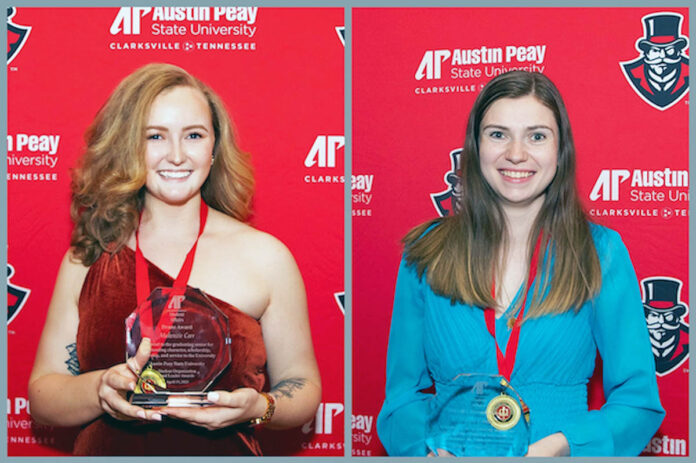 Austin Peay State University's Mackenzie Carr, left, and Susan Conner, right. (APSU)