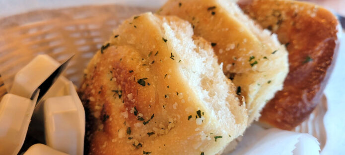 Casa D’Italia’s homemade focaccia bread is brought to the table when you’re greeted. (Tony Centonze, Clarksville Online)