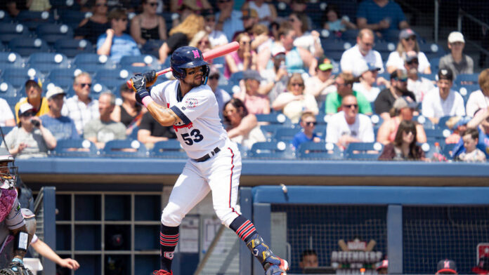 Nashville Sounds' Blake Perkins knocks four hits, two homers in 10-7 victory. (Nashville Sounds)