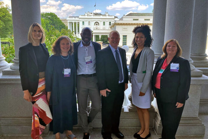 Austin Peay State University's Dr. Cheryl Lambert with other Rural Tech Project judges and facilitators at the Eisenhower Executive Office Building. (APSU)