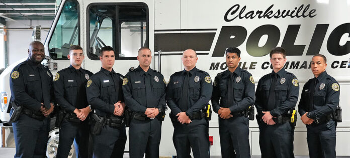 (L-R) Raymond Horton, Iziah Mazingo, Joshua Siragusa, William Schwartz, Christopher Bush, Douglas Piecuski, Joseph Baggett, and Demetrius Harris.
