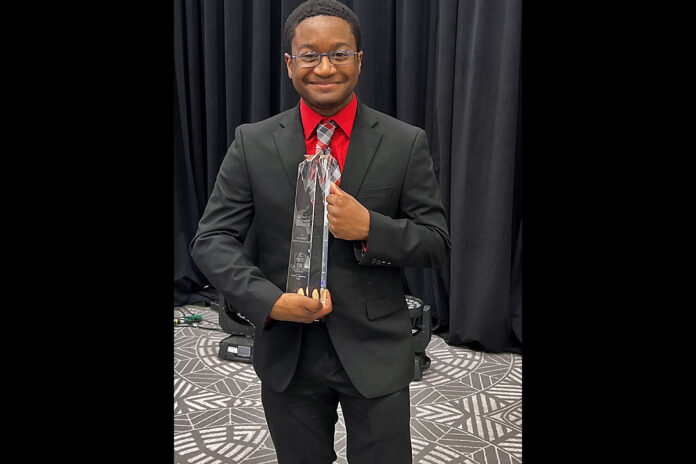 Xavier Branch, a member of the Fort Campbell Bastogne Teen Center, was recently named the Boys and Girls Clubs (BGCA) of America’s Midwest Region Military Youth of the Year for 2023. Xavier was awarded the BGCA Midwest Region trophy after winning the regional competition, June 29th, in Chicago, IL. (Veronica Mandez)