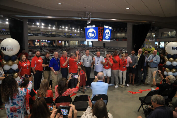 Grand Opening ribbon cutting ceremony and open house at Clarksville’s F&M Bank Arena. (Clarksville Online)