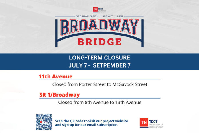 Nashville's Broadway Bridge Long Term Closures