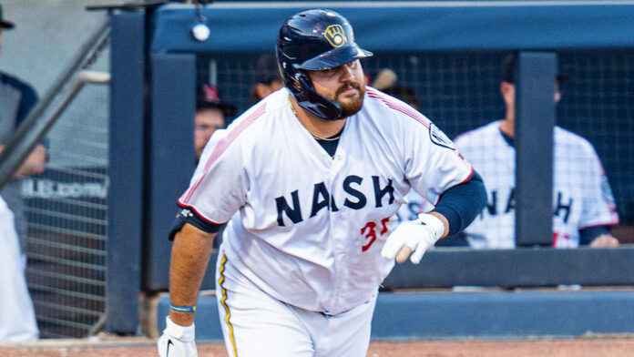 Rehabbing Milwaukee Brewers first baseman Rowdy Tellez clubs three-run homer in Nashville Sounds’ ninth walk-off win of season. (Nashville Sounds)