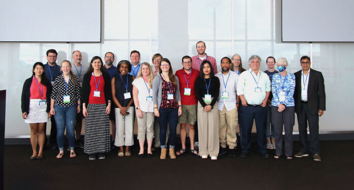 Austin Peay State University associate professor Dr. Brad Fox, back row, red shirt, at the Brown REUF. (APSU)