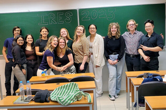 Austin Peay State University student Jordan Spencer is in the middle, fifth from the right. (APSU)