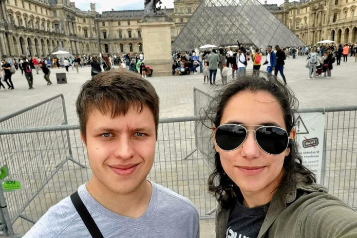 Yuriy Holovchak, left, and Meleah Lanier in Paris. (APSU)