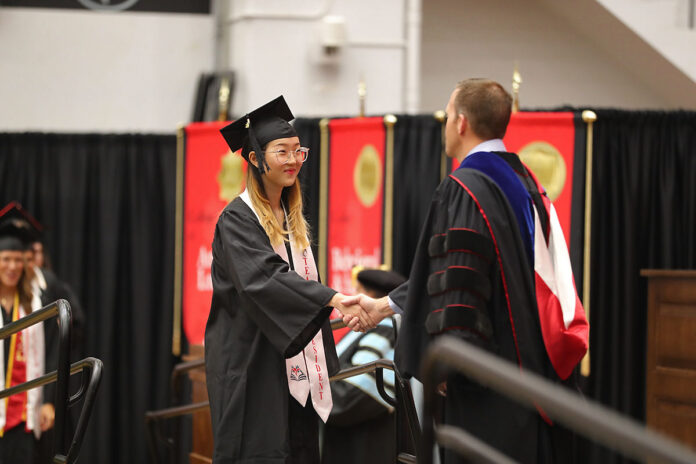 Kyoung Eun Grace Lee during her commencement.