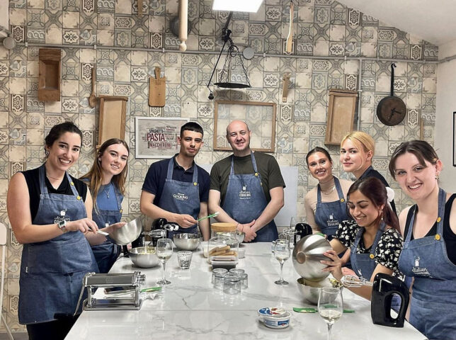 Austin Peay State University graduate Shelby Batson learns how to prepare Italian cuisine in Rome. (APSU)