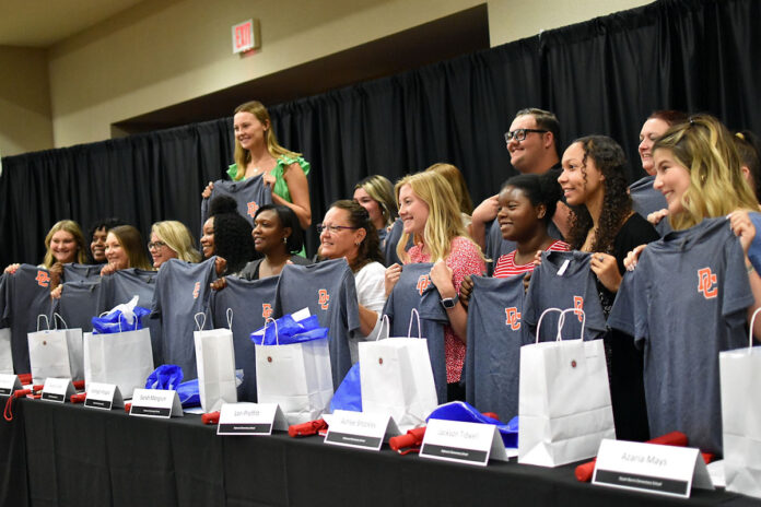 Teacher residents from Dickson County pose for photos during the rural cohort signing event, August 2nd. (APSU)