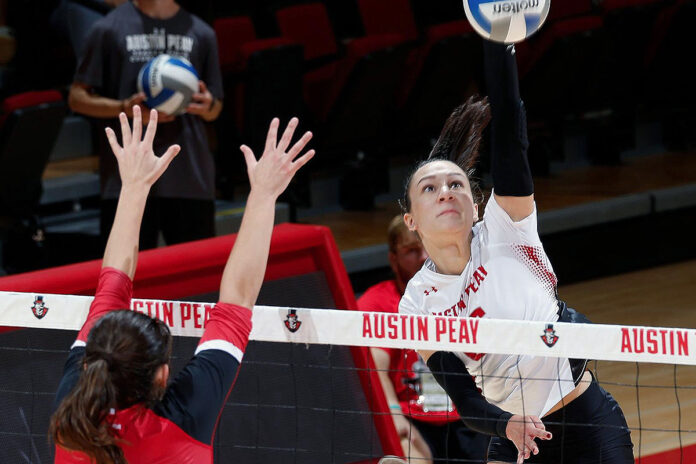 Austin Peay State University Volleyball Opens Atlantic Sun Play on the Road. (Robert Smith, APSU Sports Information)