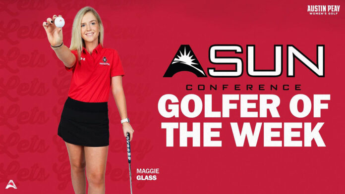 Austin Peay State University's Maggie Glass receives ASUN Golfer of the Week honor. (APSU Sports Information)