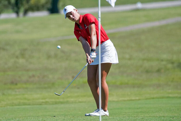 Austin Peay State University Women's Golf picks up three spots in second round, tied for seventh in Arkansas. (Casey Crigger, APSU Sports Information)