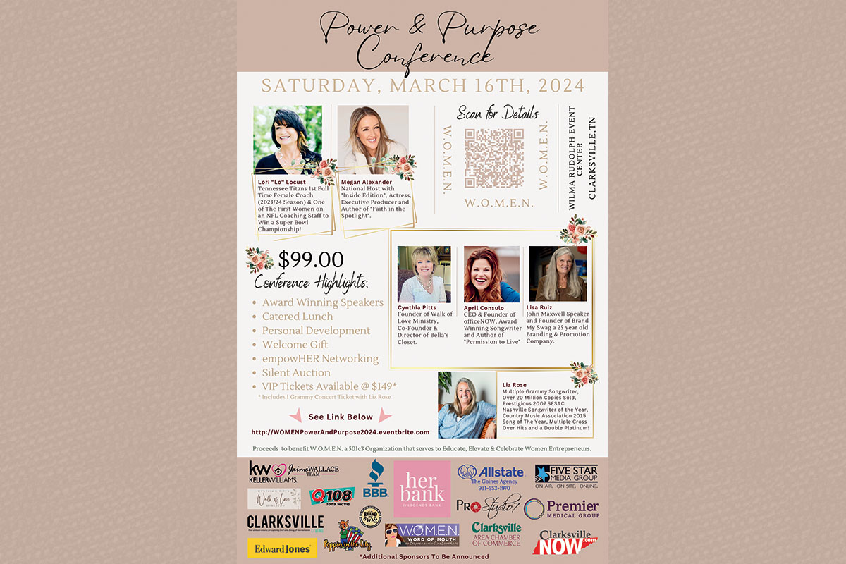 Power & Purpose Conference set for March 16th, 2024 Clarksville