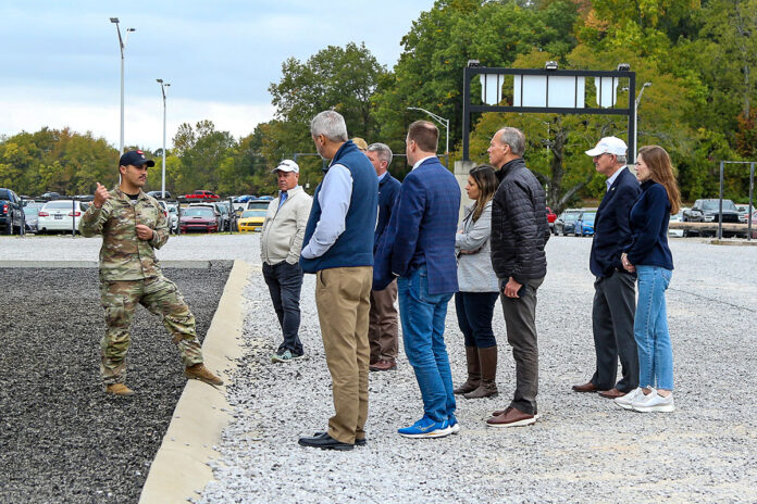 Tennessee Valley Corridor representatives tour The Sabalauski Air Assault School during a post visit at Fort Campbell, KY. (Spc. Jayden Woods, 101st Airborne Division)
