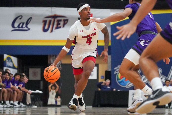 Austin Peay State University Men's Basketball Falls to Tarleton State in Second Game of 2023 SoCal Challenge. (Alex Allard, APSU Sports Information)
