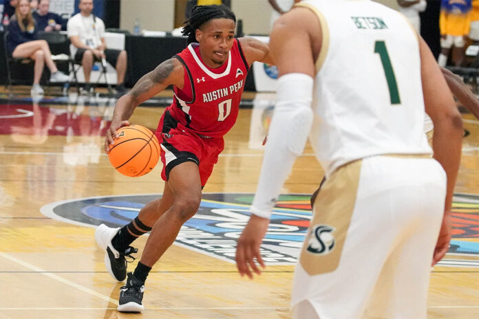 DeMarcus Sharp’s 33 points, Sai Witt’s double-double Lead Austin Peay State University Second-Half Surge Against Hornets. (Alex Allard, APSU Sports Information)