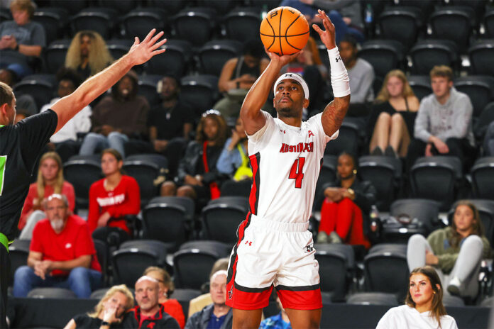 Historic Perimeter Performance Leads Austin Peay State University Men's Basketball to First win of Corey Gipson Era. (Maddie Rose, APSU Sports Information)