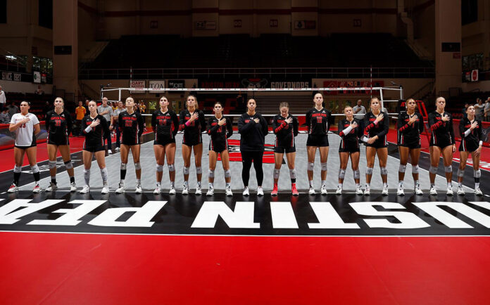 Austin Peay State University Volleyball Team. (Robert Smith, APSU Sports Information)