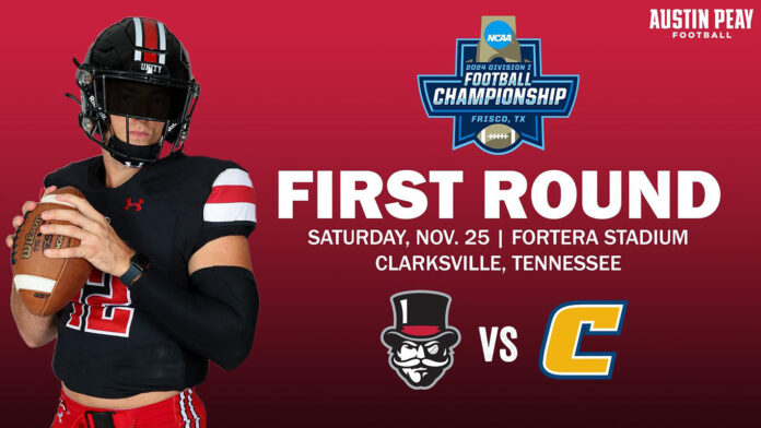 The War on 24 Renewed: Austin Peay State University Govs Football Hosts Chattanooga Mocs in FCS Playoffs First Round. (APSU Sports Information)