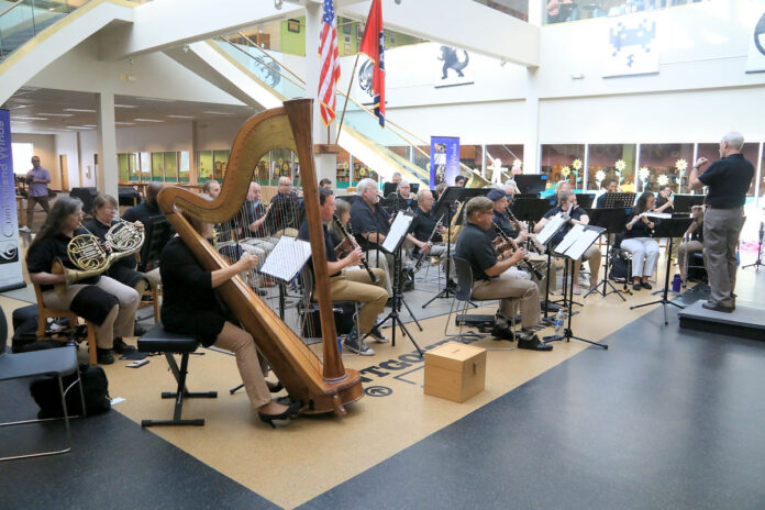 Cumberland Winds Concert Band playing at Clarksville-Montgomery County Public Library. (Clarksville Living Magazine)