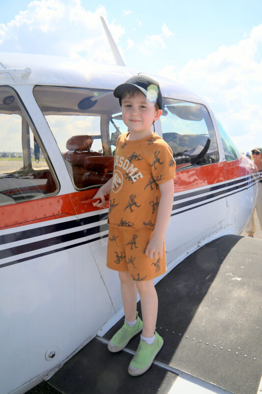 Bentley Burchett having fun at Just Plane Fun Day