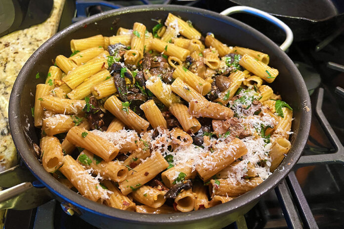 Garlic Mushroom Pasta. (Christie Crawford, Clarksville Living Magazine)