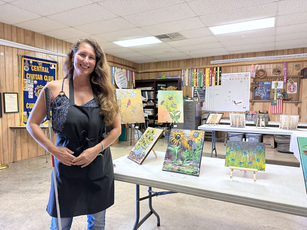 Tracy Bettencourt at Tour De Art 2023. (Rick Glass, Clarksville Living Magazine)