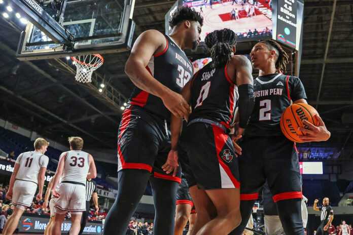 Austin Peay State University Men's Basketball Concludes Extended Road Trip Against Lipscomb. (Alex Allard, APSU Sports Information)