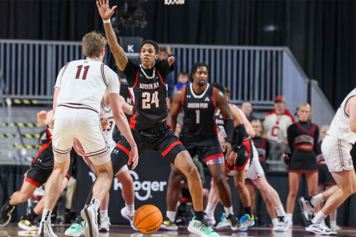 Austin Peay State University Men’s Basketball Hosts North Alabama in First Home Game of 2024. (Alex Allard, APSU Sports Information)