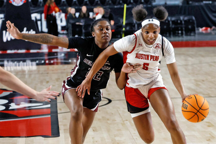 Austin Peay State University Women's Basketball Survives Late Scare, Beat Knights 65-63. (APSU Sports Information)