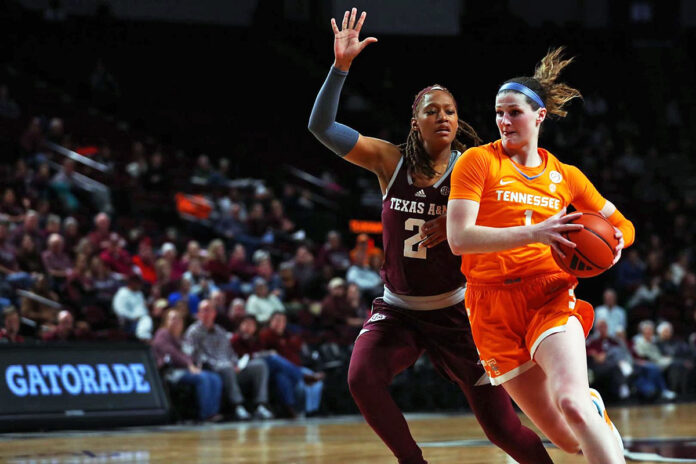 Tennessee Women's Basketball junior Sara Puckett has 12 points, seven rebounds and five assists in loss to Texas A&M. (UT Athletics)