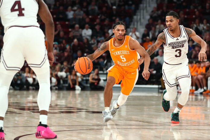 #5 Tennessee Men's Basketball Rallies but Falls Short, 77-72, at Mississippi State. (UT Athletics)