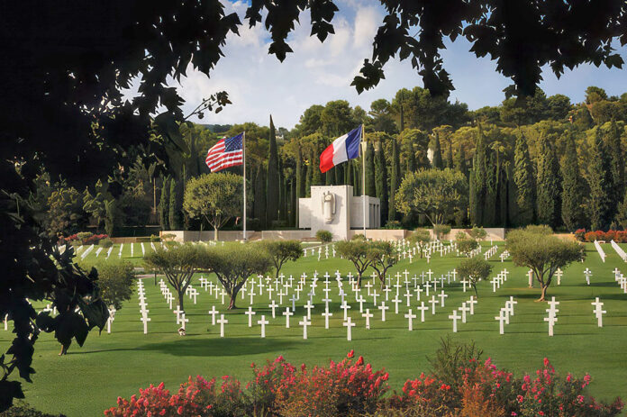 Rhone American Cemetery and Memorial in southern France, overseen by the American Battle Monuments Commission.