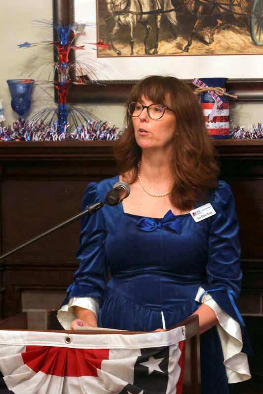 Daughters of the American Revolution unveil America! 250 Plaque. (Tony Centonze, Clarksville Living Magazine)