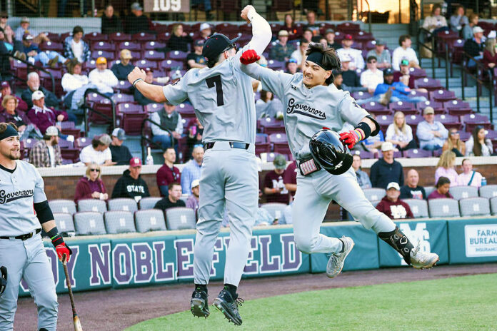 Jon Jon Gazdar Homers, Lyle Miller-Green Dazzles as the Austin Peay State University Governors Collar Mississippi State Bulldogs. (Casey Crigger, APSU Sports Information)