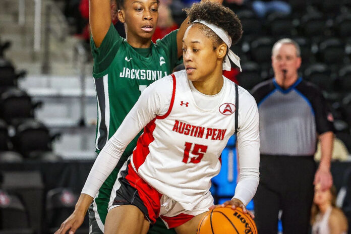 Austin Peay State University Women's Basketball Balanced Scoring Attack Downs Jacksonville, Saturday. (APSU Sports Information)