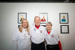 From left: Kim Dettwiller Burton, Jim Dunn and Dr. Becky Glass celebrate the progress they made through the CCC-ICAP. (Jaylon Gonzales, APSU Student)