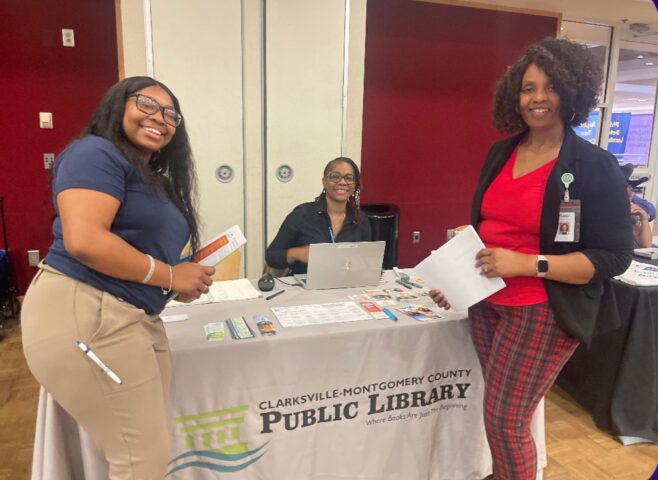 Clarksville-Montgomery County Public Library at the Austin Peay State University Volunteer Fair. (APSU)