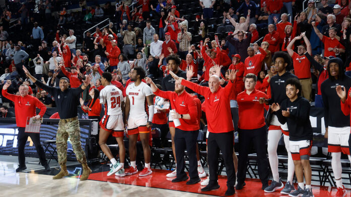 DeMarcus Sharp Leads Austin Peay State University Men's Basketball to Historic Win Over North Florida in ASUN Quarterfinals. (Robert Smith, APSU Sports Information)