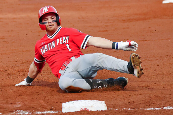 Austin Peay State University Baseball Govs Face Kennesaw State Owls in Early Key ASUN Series. (Casy Crigger, APSU Sports Information)