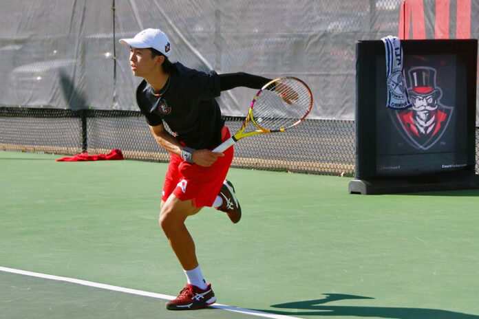 Austin Peay State University Men's Tennis Faces Bellarmine in Bowling Green. (Camille Blaylock, APSU Sports Information)