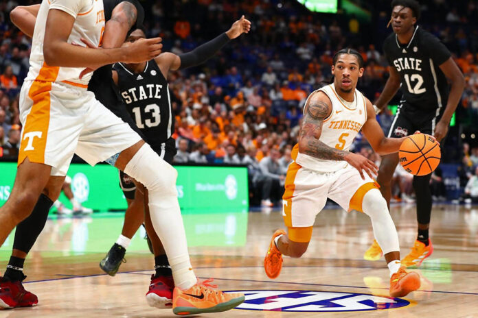 Top-Seeded Tennessee Vols Basketball Falls to Mississippi State in SEC Tournament Opener. (UT Athletics)