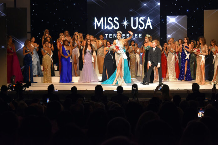 Christell Foote takes an inaugural walk after being crowned Miss Tennessee USA 2024 Saturday evening in Clarksville at Austin Peay State University.