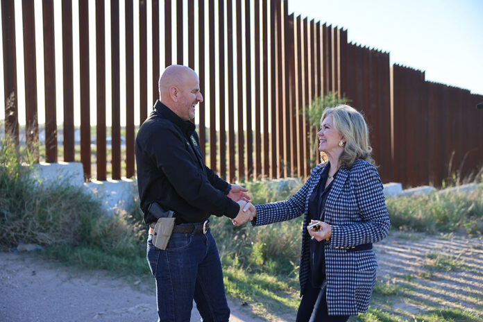 Senator Marsha Blackburn with Brandon Judd, President of the National Border Patrol Council