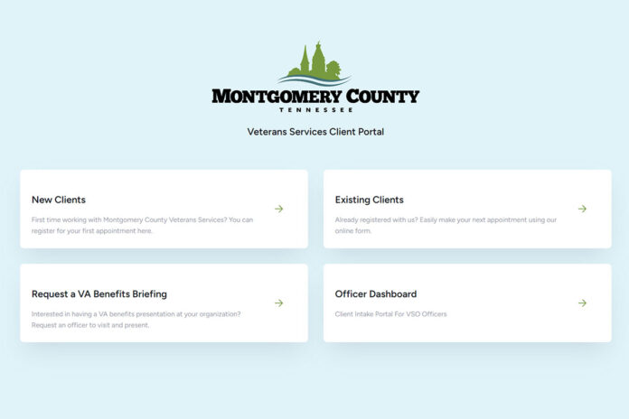 Montgomery County Veterans Service Organization Veterans Services Client Portal